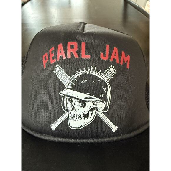 PEARL JAM 2018 Tour Dead Batter Men's Trucker Mesh Snapback Hat - Picture 2 of 8